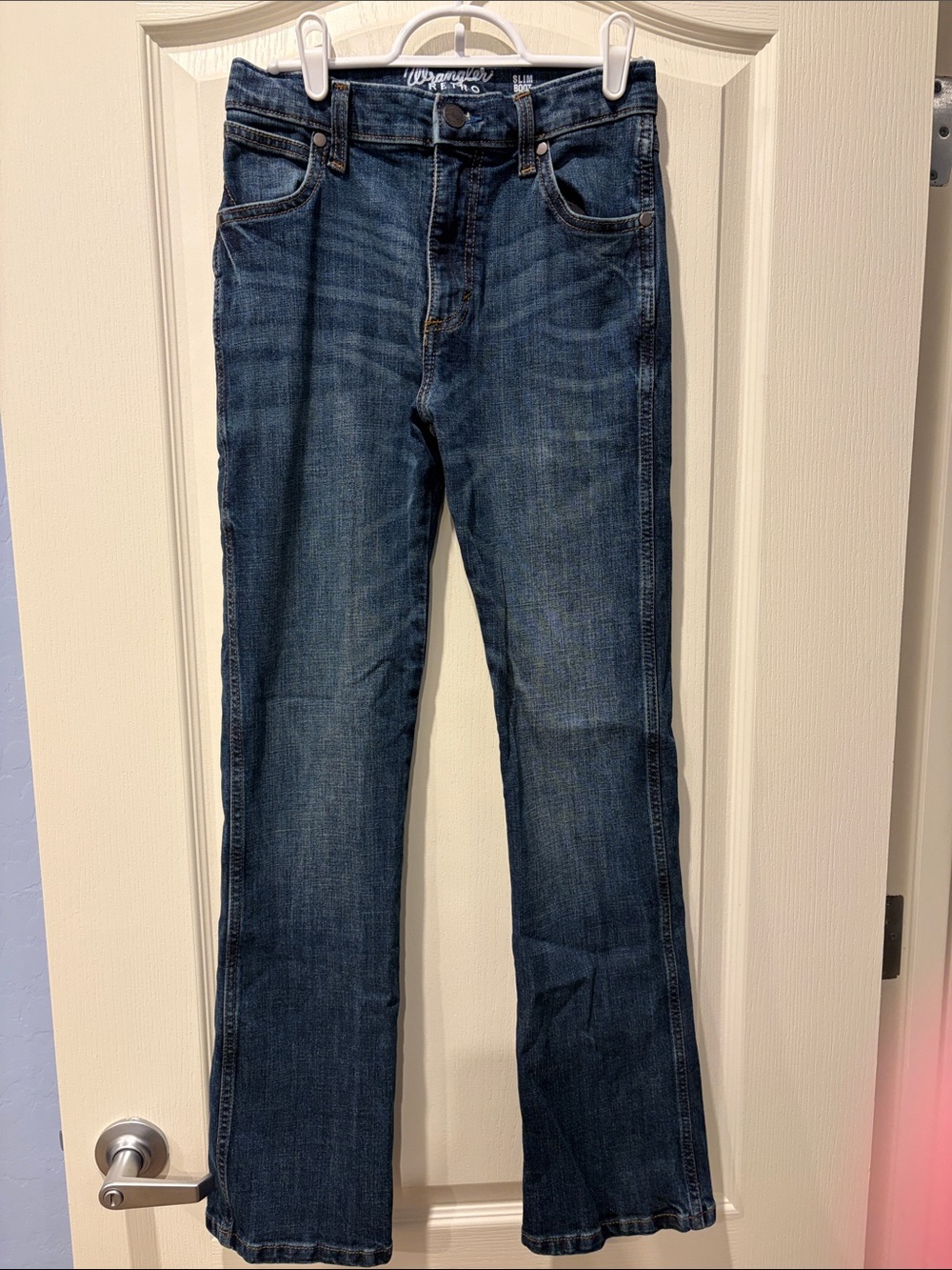 Wrangler Retro Boot Fit Kids Jeans Dark Blue 14 Slim